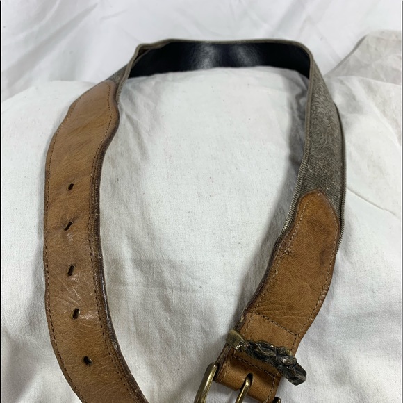 Awesome vintage  silver metallic mesh with brass tone belt x small - Picture 5 of 14